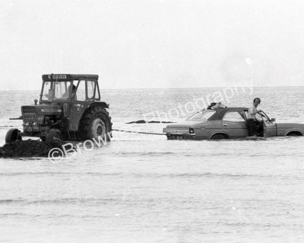 244- Car Caught in Tide at Duncannon 1980