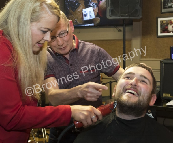 New Ross & district pipe band beard shave 2018